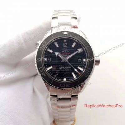 OM Swiss Copy Omega Seamaster Planet Ocean Skyfall 007 Watch SS Black Dial